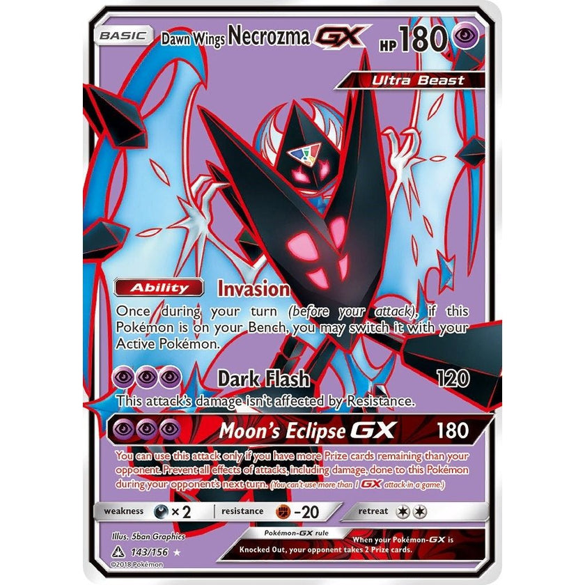 Dawn Wings Necrozma GX (Full Art) (143/156) (SM05)