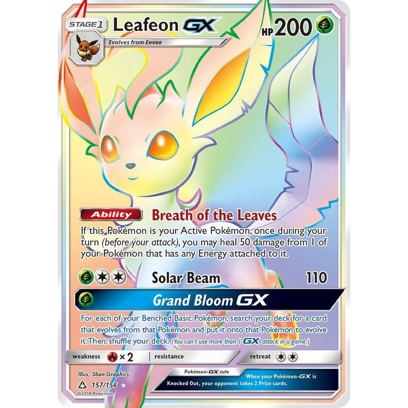 Leafeon GX (Secret Rare) (157/156) (SM05)