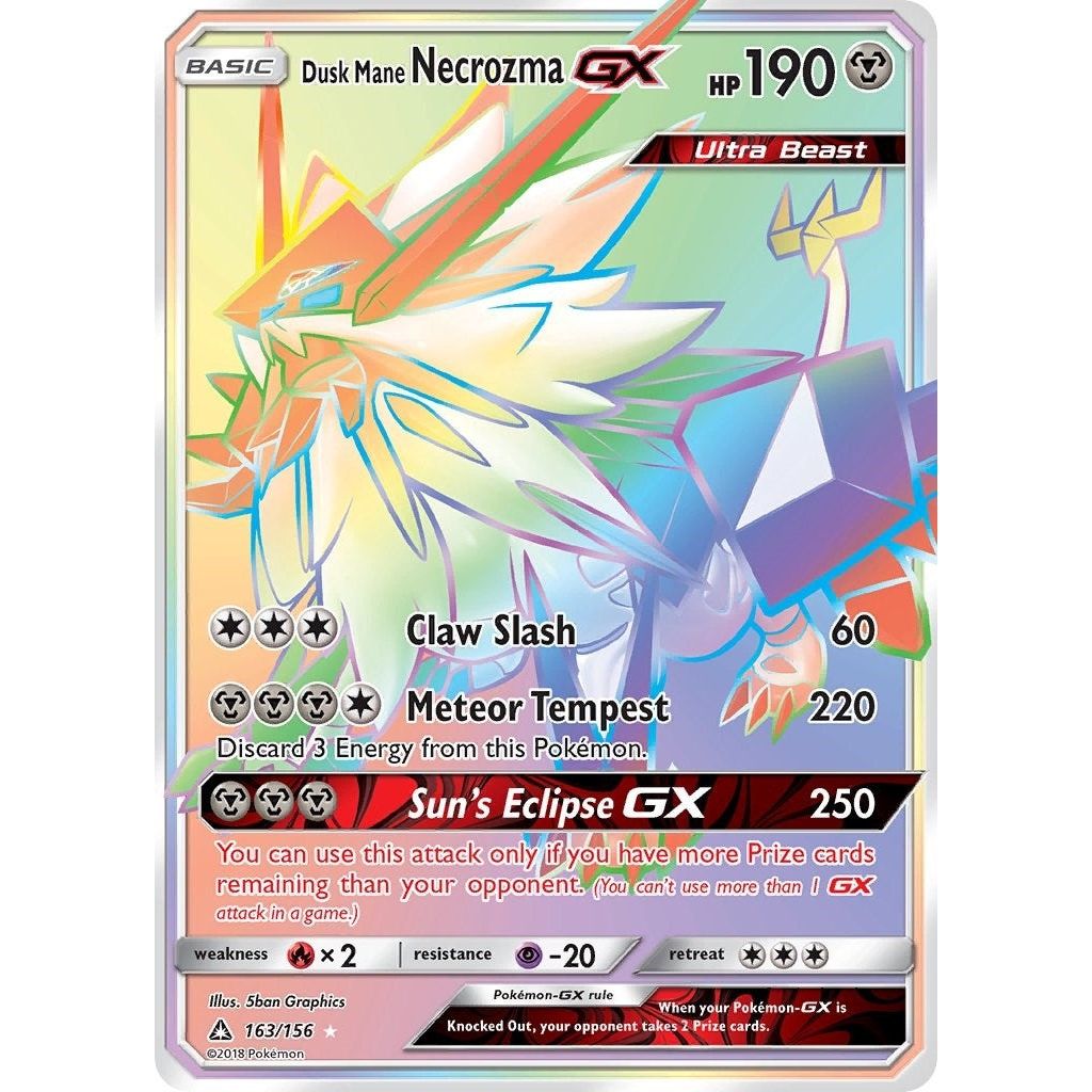 Dusk Mane Necrozma GX (Secret Rare) (163/156) (SM05)