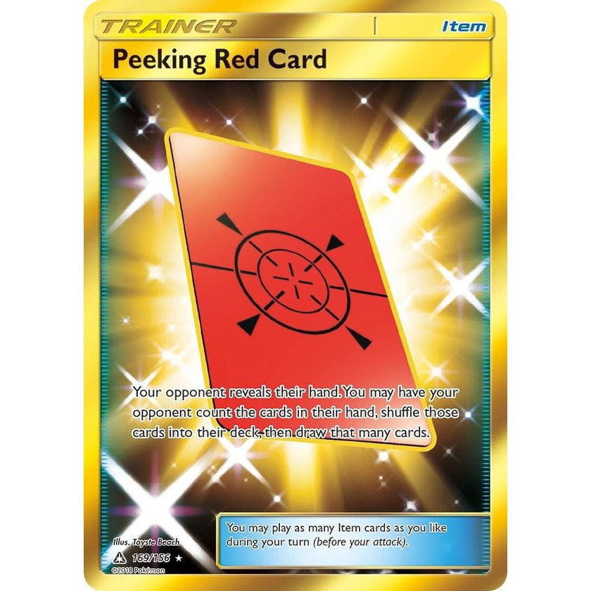 Peeking Red Card (Secret Rare) (169/156) (SM05)