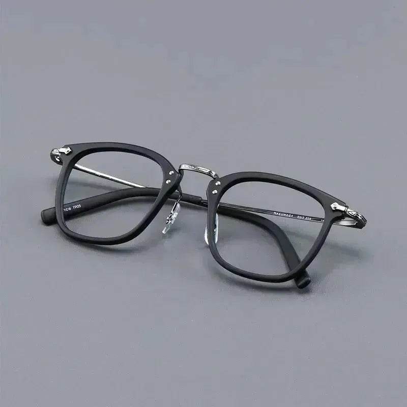 Pure Titanium Vintage Rectangle Crystal Transparent Myopia Glasses Reading  Unisex Spectacle Frame Designer Eyeglasses GMS806 Eyewear
