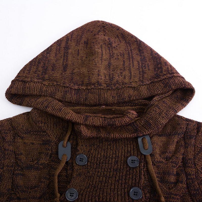 Turtleneck hooded sweater