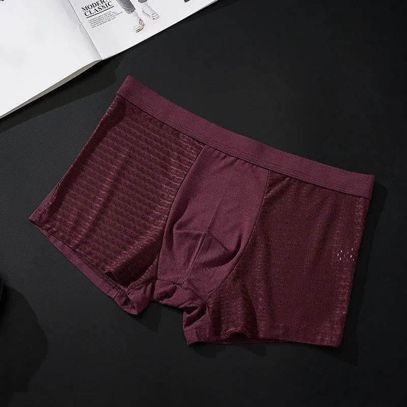 Yachen Silky mesh Breathable boxer briefs underwear men
