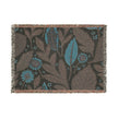 Botanical Leaves Woven Blanket — Reversible Floral Throw for Living Room & Bedroom