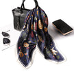 Women's Decorative Silk-Style Square Scarf 70x70cm – 15 Prints Canada USA