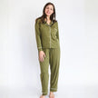 Ladies’ Bamboo Long Sleeve Button-Up Lounge Set | Antique Floral