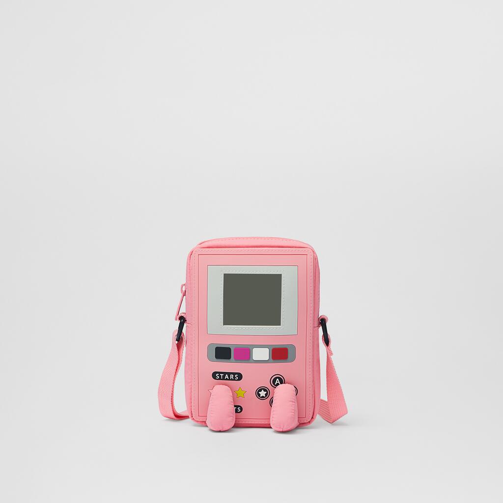 Cute Game Controller Cartoon Messenger Bag for Girls – Mini Oxford Crossbody | Pink