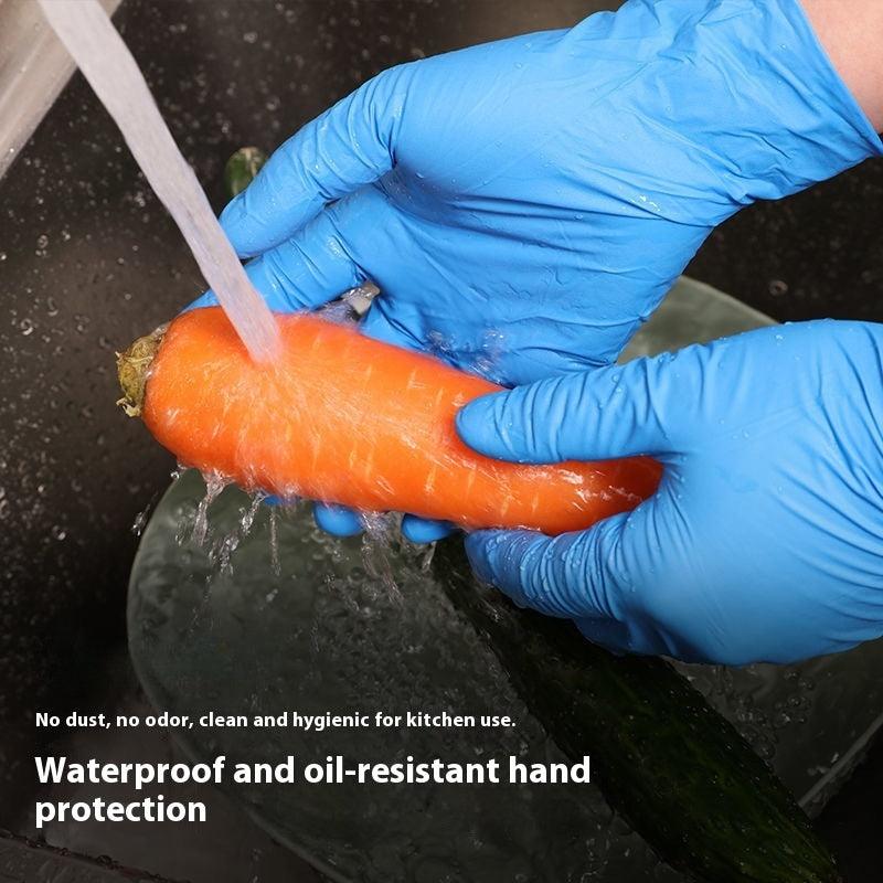 Thickened Food Grade Disposable Nitrile Gloves – Waterproof 10 Colours 50 or 100 Pack