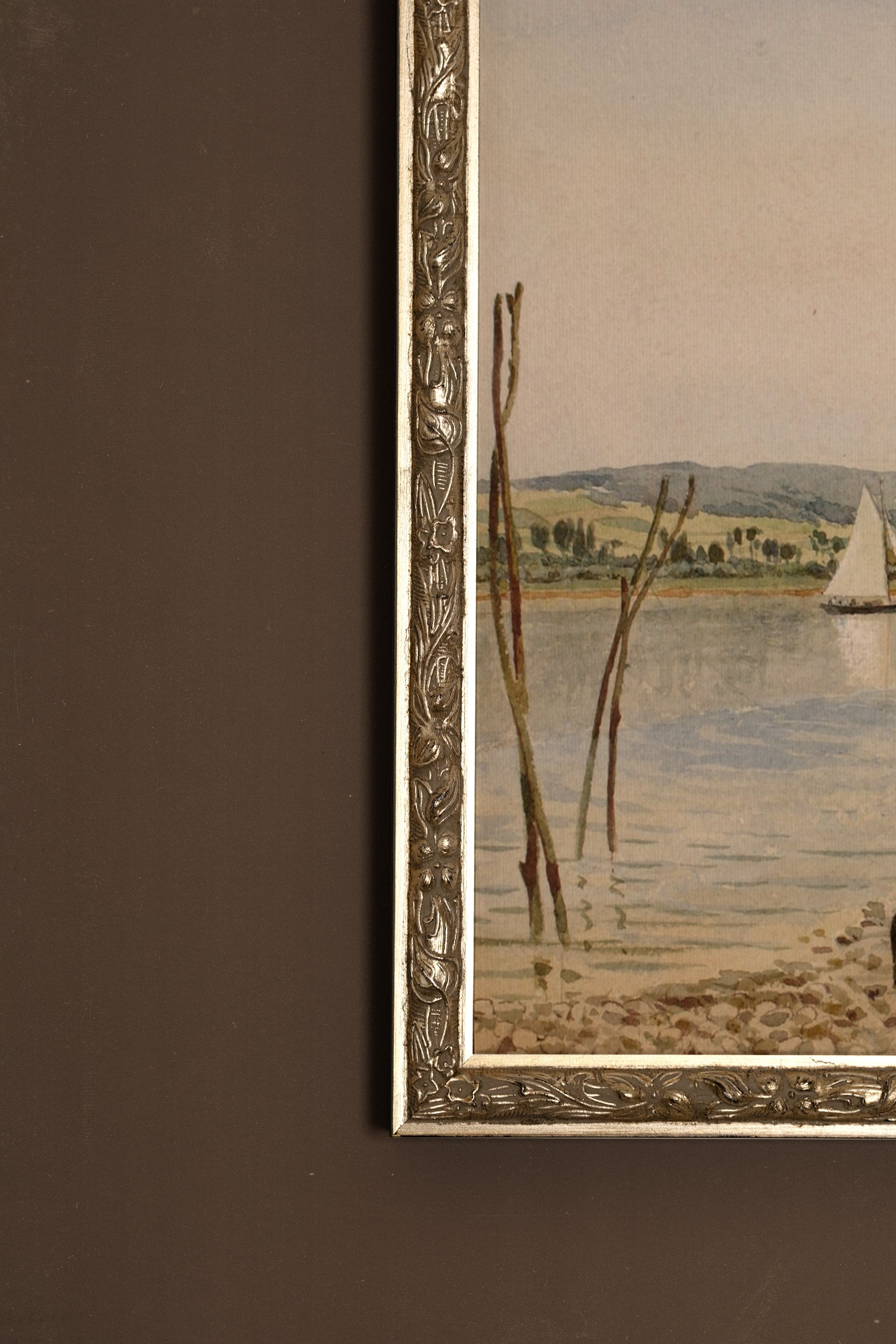 RIVES PAISIBLES, CADRE VINTAGE ARGENT
