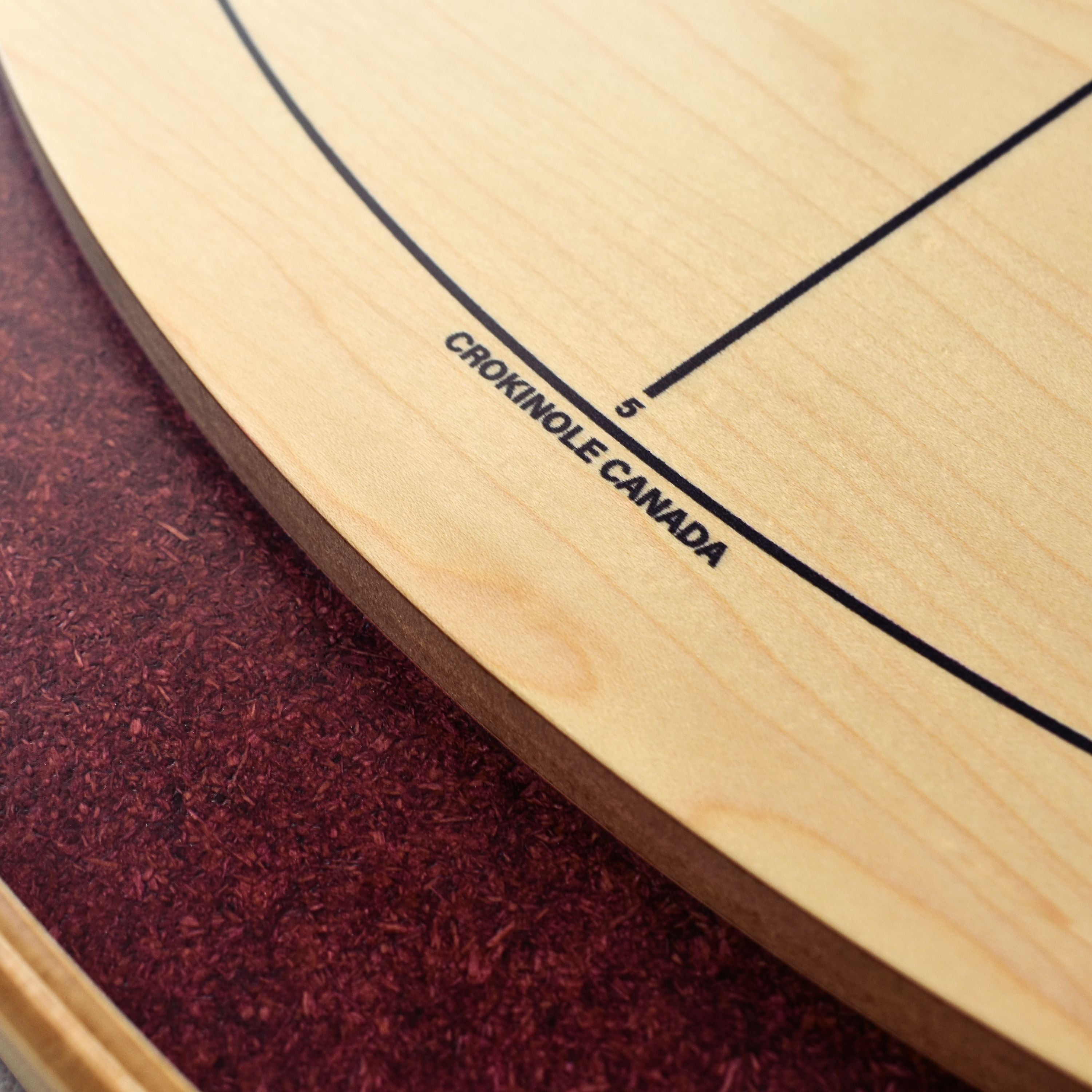 The Royal Red - Tournament Style Crokinole Board Game Set (Meets NCA Standards)