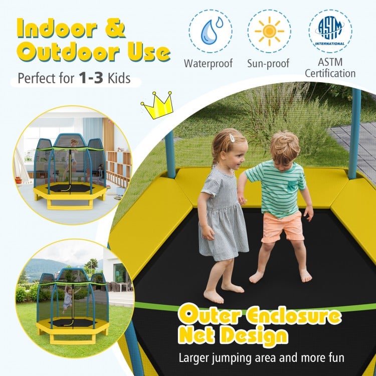 7 Feet Kids Recreational Bounce Jumper Trampoline
