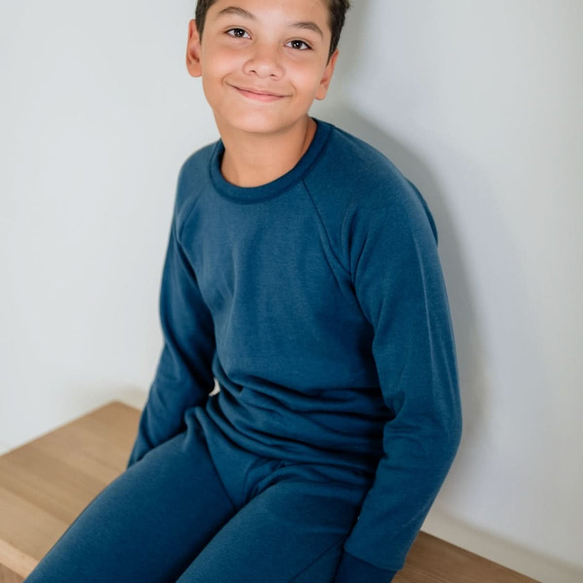 Youth Bamboo Fleece Raglan Pullover | Terracotta