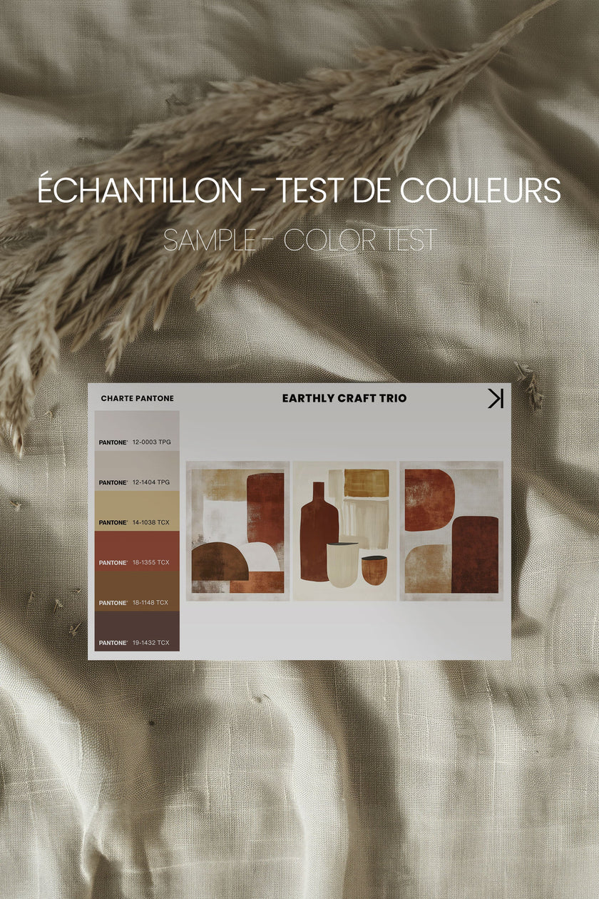 EARTHLY CRAFT TRIO (3 Oeuvres sur toile étirée)