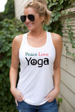 Peace Love Yoga Racerback Tank Top