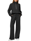 Plain Women Matching Casual Winter Tracksuit set - joggers and hoodie set for women