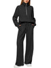 Plain Women Matching Casual Winter Tracksuit set - joggers and hoodie set for women
