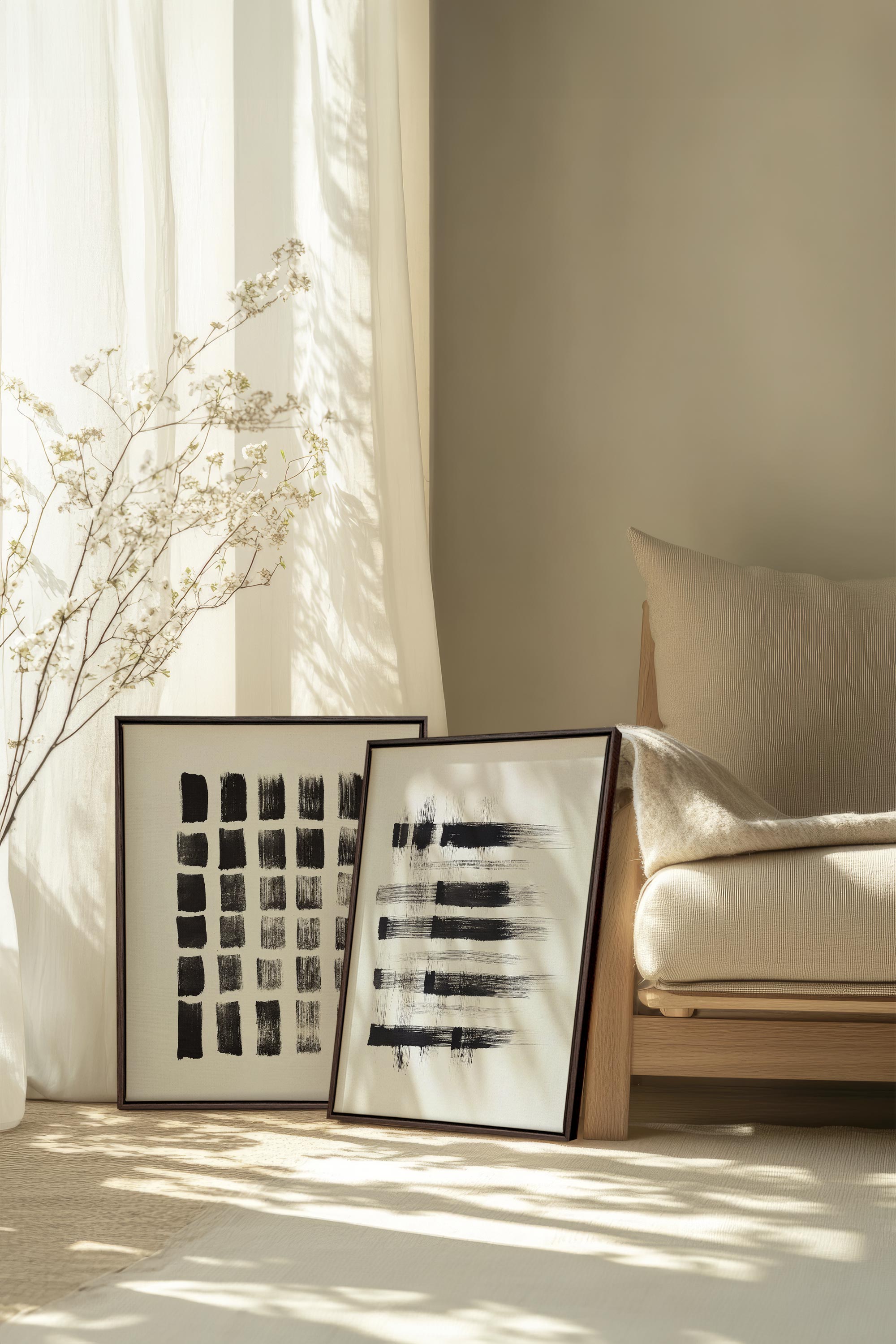 LINEAR CONTRAST DUO (2 Oeuvres sur toile étirée)