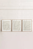 ELEGANT CURVES TRIO (3 Oeuvres sur toile étirée)
