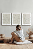 ELEGANT CURVES TRIO (3 Oeuvres sur toile étirée)