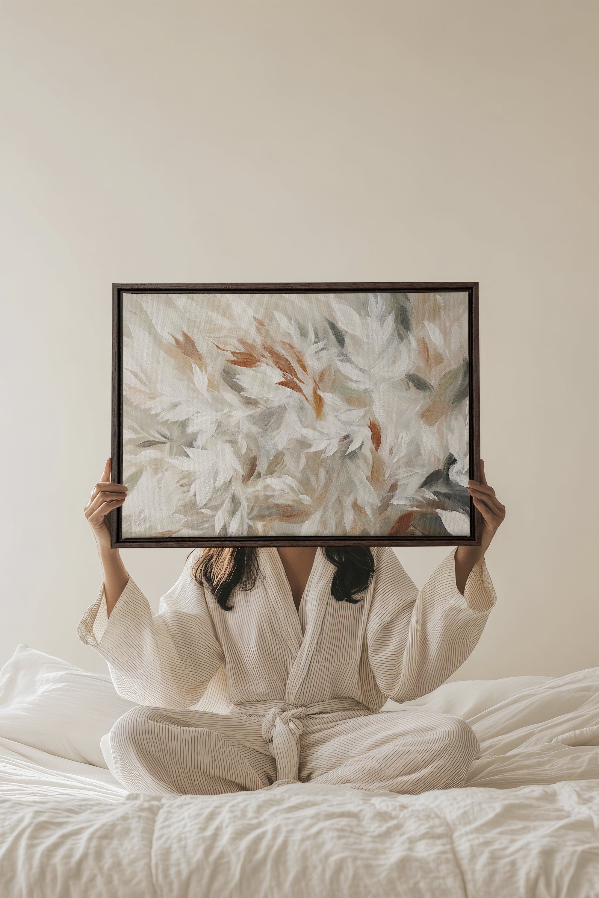 SOUFFLE DE PLUMES, Oeuvre sur toile étirée
