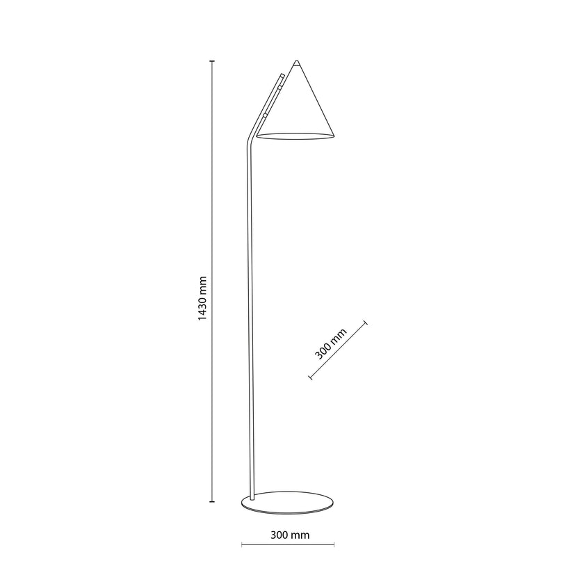 CONO Black Modern Minimalist Floor Lamp  (Clearance)