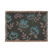 Floral Woven Blanket — Vintage Botanical Throw Blanket