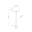UMBERTO Brown Modern Floor Lamp