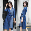 Casual Fashion Slim denim Wrap dress