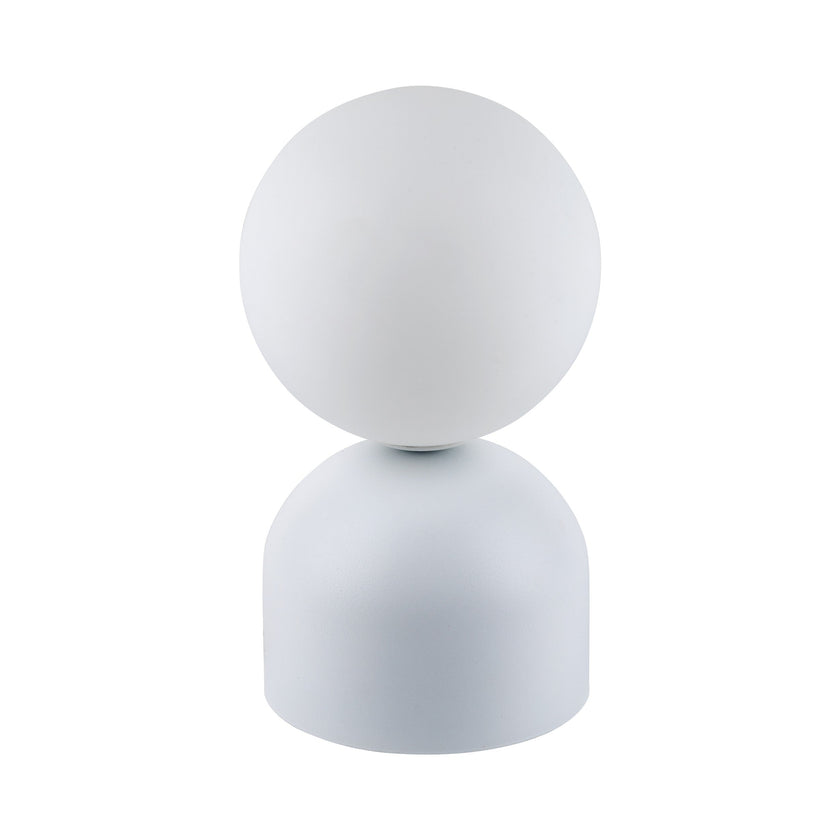 Miki Modern Glass Globe Table Lamp for Bedroom Nightstand, Living Room & Ambient Accent Lighting
