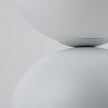 Miki Modern Glass Globe Table Lamp for Bedroom Nightstand, Living Room & Ambient Accent Lighting