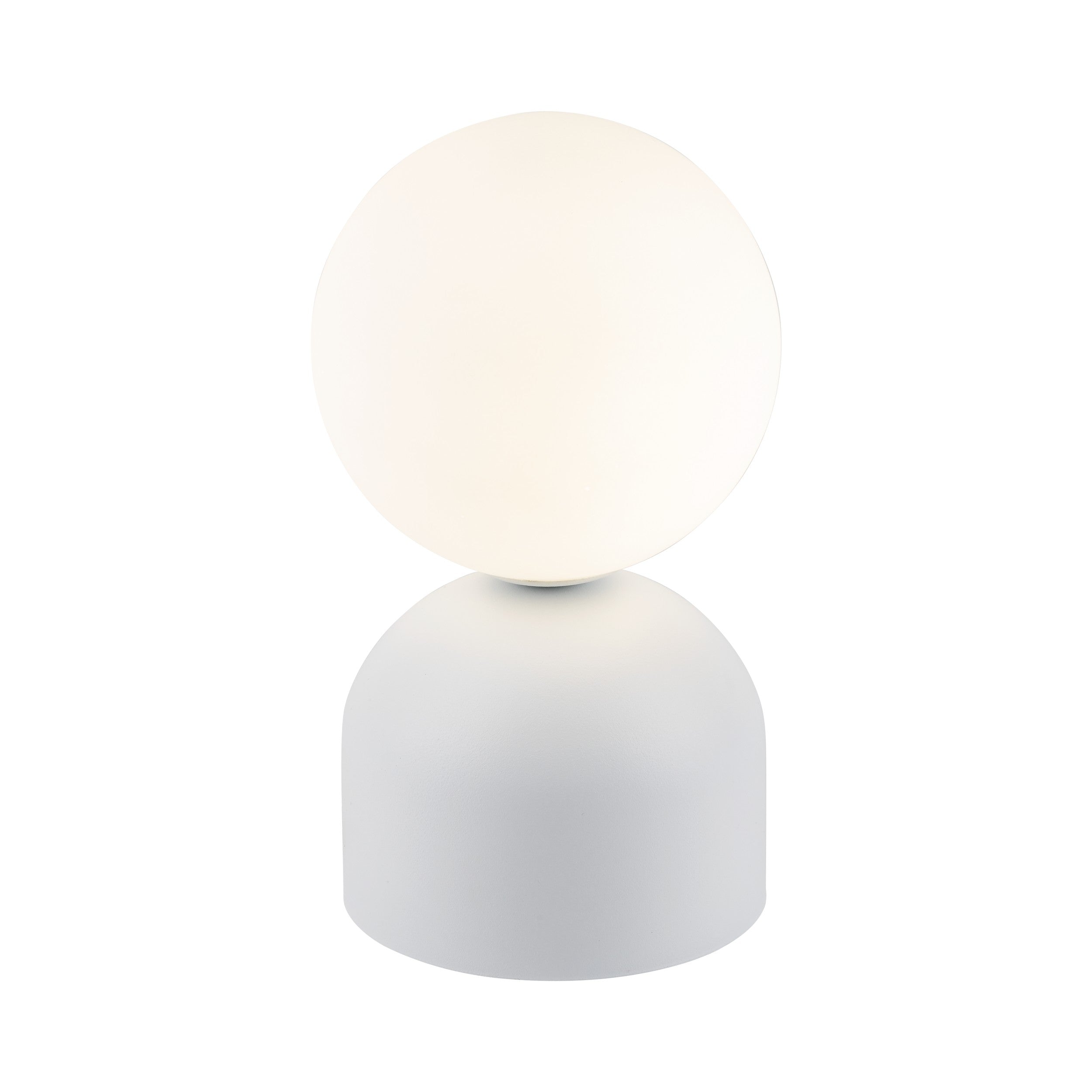 Miki Modern Glass Globe Table Lamp for Bedroom Nightstand, Living Room & Ambient Accent Lighting