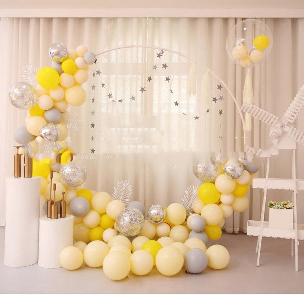 113-Piece Macaron Balloon Arrangement Set – Sequin, Metallic & Latex Balloons for Birthday, Wedding & Party Decor