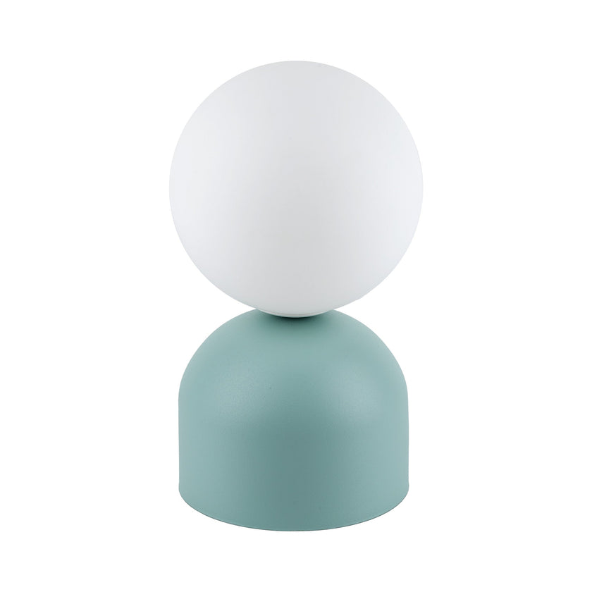 Miki Modern Glass Globe Table Lamp for Bedroom Nightstand, Living Room & Ambient Accent Lighting