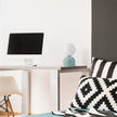 Miki Modern Glass Globe Table Lamp for Bedroom Nightstand, Living Room & Ambient Accent Lighting