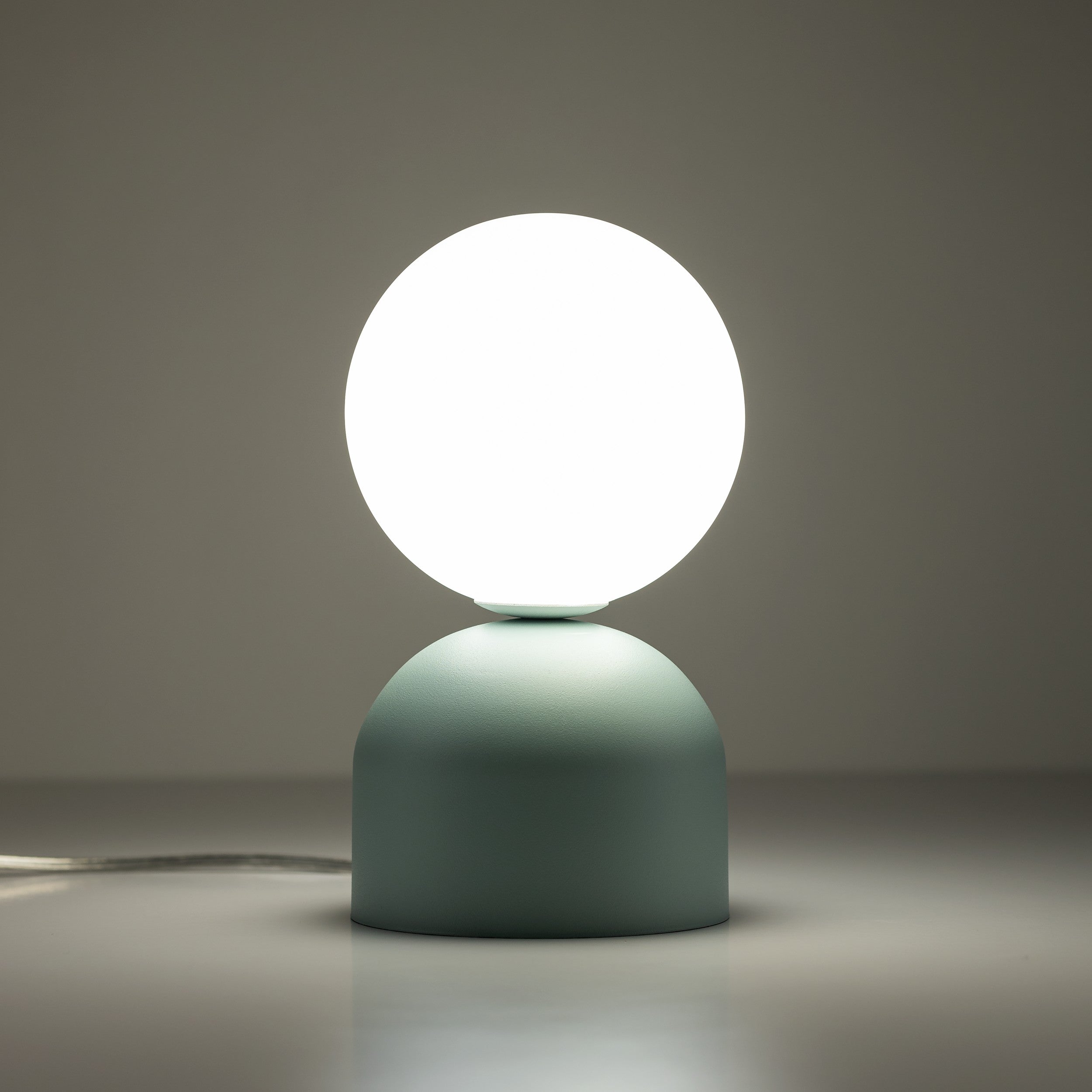 Miki Modern Glass Globe Table Lamp for Bedroom Nightstand, Living Room & Ambient Accent Lighting