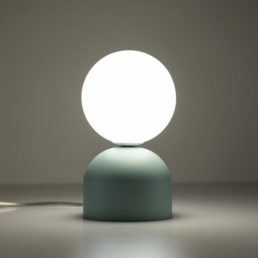 Miki Modern Glass Globe Table Lamp for Bedroom Nightstand, Living Room & Ambient Accent Lighting