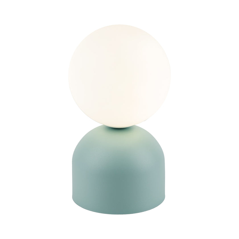 Miki Modern Glass Globe Table Lamp for Bedroom Nightstand, Living Room & Ambient Accent Lighting