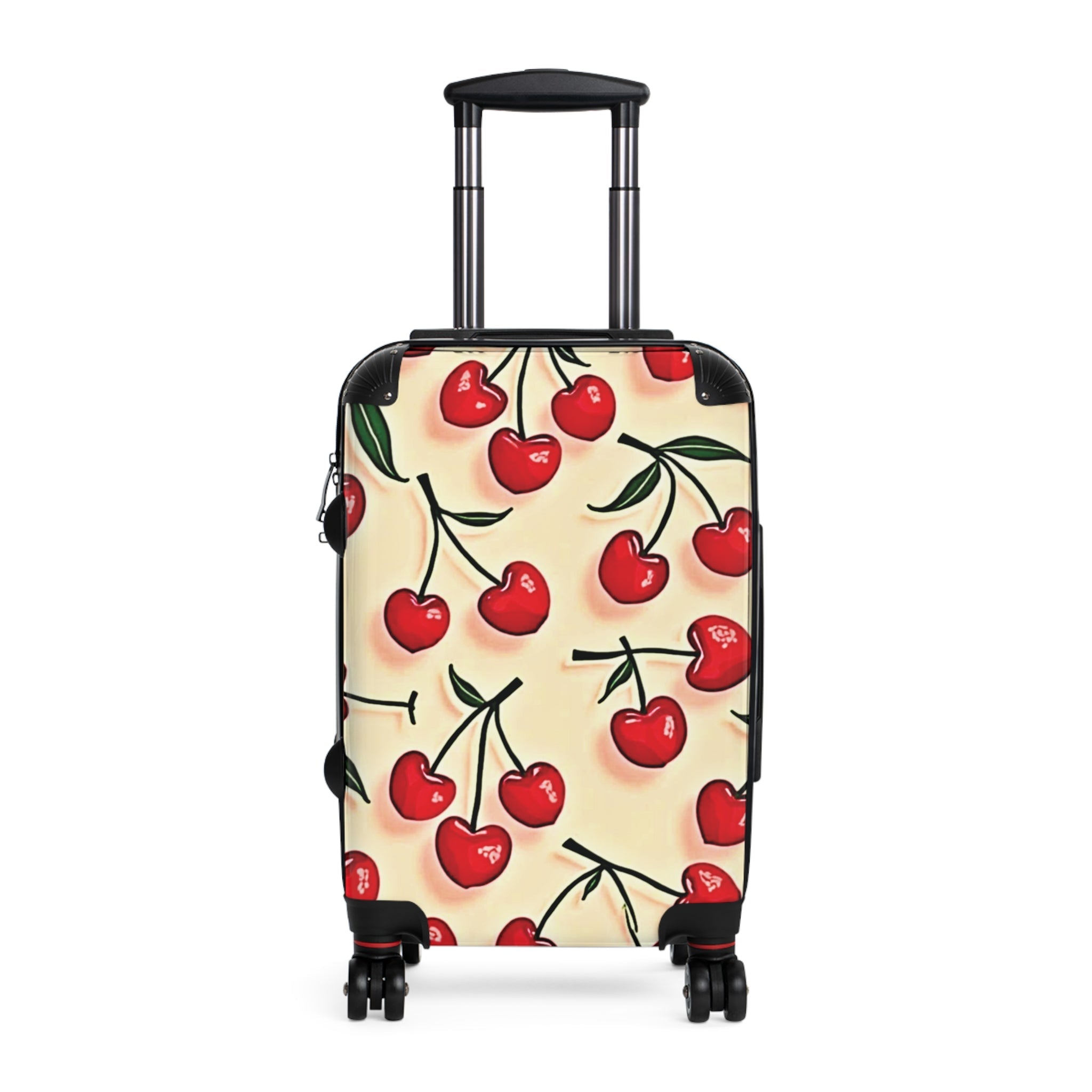 Cherry Print Suitcase — Retro Red Cherries Carry-On Luggage Cover