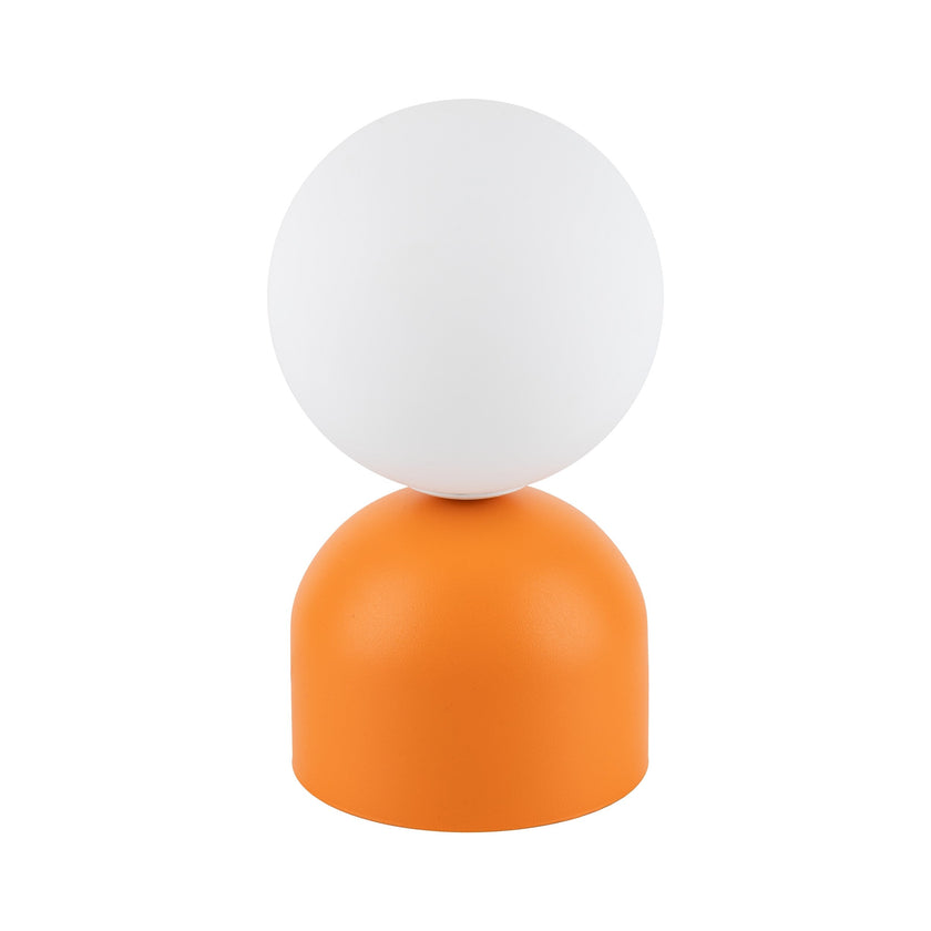 Miki Modern Glass Globe Table Lamp for Bedroom Nightstand, Living Room & Ambient Accent Lighting