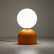 Miki Modern Glass Globe Table Lamp for Bedroom Nightstand, Living Room & Ambient Accent Lighting