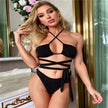 Solid Color Swimsuit Women Strappy Swimsuit Charming Bikini