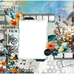 3Quarter Designs Cerulean Score 12x12 Design Paper & Diecuts Set