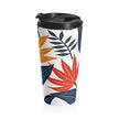 Autumn Leaves Floral Stainless Steel Travel Mug | Fall Leaf Pattern