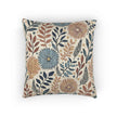 Boho Floral Woven Pillow | Textured Daisy Leaves Decorative Pillow