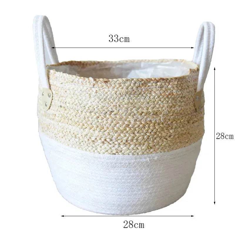 Hand Strawed Flowerpot Basket Fibre Plant Pot
