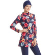 ArabSwimwear Women Modest Patchwork Hijab Long Sleeves Sport Swimsuit Islamic muslimah Burkinis Wear Bathing Suit