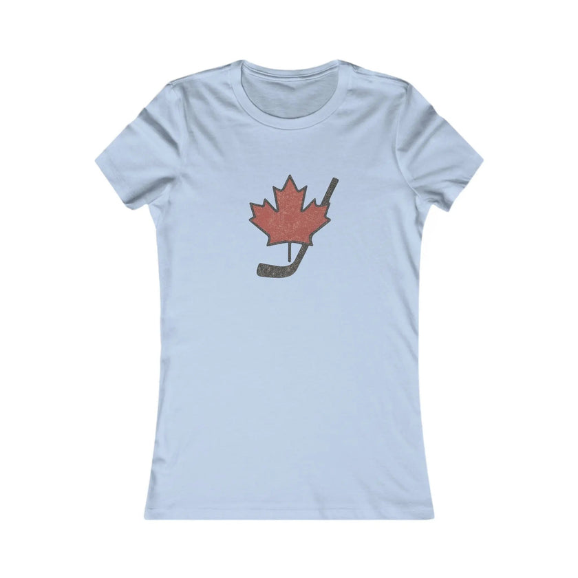 Maple Leaf Hockey Stick Women's T-Shirt - Canadian Hockey Pride - Maple Stick Hockey Co. - Ladies Fit