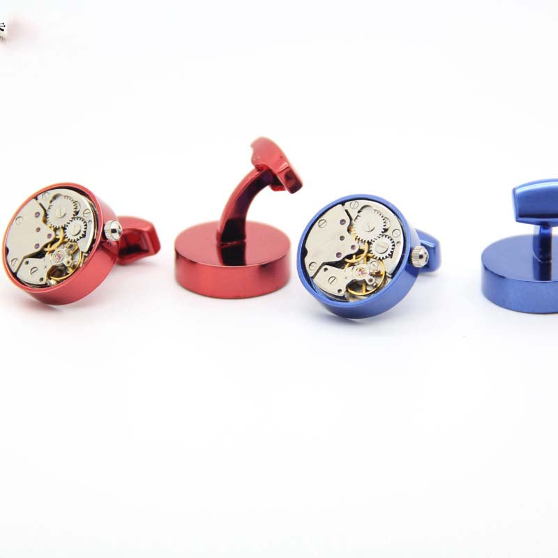 Men's Mechanical Movement Cufflinks – Brass & Electroplated French Shirt Cufflinks | Canada & USA