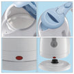 Compact Electric Travel Kettle, 1–2L, 1500W, Auto Shut-Off, 360° Base, White