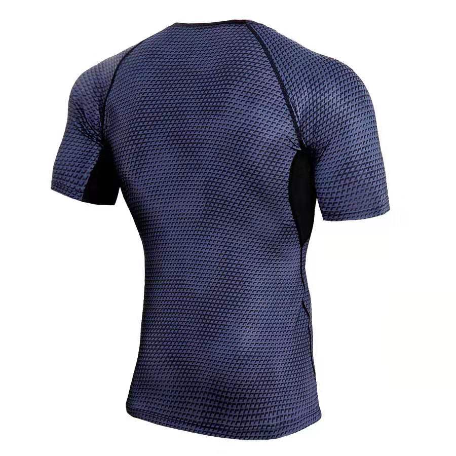 Men’s Gym Compression Shirt – Short Sleeve Workout Training & MMA BJJ Rash Guard